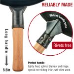 Small Yosukata 14-inch (36cm) Pre-Seasoned Blue Carbon Steel Wok with Round Bottom