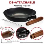 Small Yosukata Skillet Pan 26 cm (10 1/4-inch, Black Carbon Steel, Pre-Seasoned)