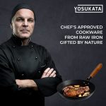 Small Yosukata Skillet Pan 26 cm (10 1/4-inch, Black Carbon Steel, Pre-Seasoned)