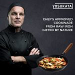 Small Yosukata Skillet Pan 30 cm (11,8-inch, Black Carbon Steel, Pre-Seasoned)