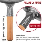 Small Yosukata 14-inch (36cm) Not Seasoned Blue Carbon Steel Wok with Round Bottom