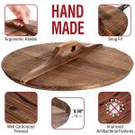 Small Yosukata 14-inch Wooden Wok Lid with Carbonized Finish