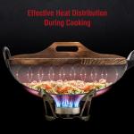 Small Yosukata 14-inch Wooden Wok Lid with Carbonized Finish