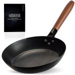 Small Yosukata Skillet Pan 26 cm (10 1/4-inch, Black Carbon Steel, Pre-Seasoned)
