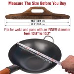 Small Yosukata 13,5-inch (34,5 cm) Wooden Wok Lid with Carbonized Finish