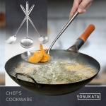 Small Yosukata Utensils Wok Set 17-inch (43cm) Spatula & Ladle & Skimmer Stainless Steel